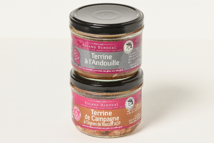 Terrine de campagne à l’Oignon de Roscoff AOP / Terrine à l’andouille