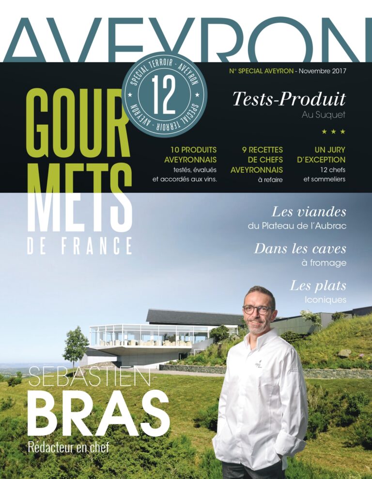 Couv Gourmets de France N° Spécial Aveyron Nov 2017 Sébastien Bras