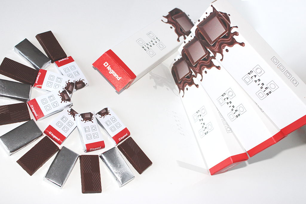 Coffret cadeau d’entreprise Gourmets de France avec chocolats personnalisés